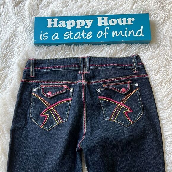 Apollo Jeans Jenny Jo Straight Leg Dark Wash Jeans Size 11/12 Vintage Y2K - Picture 7 of 9
